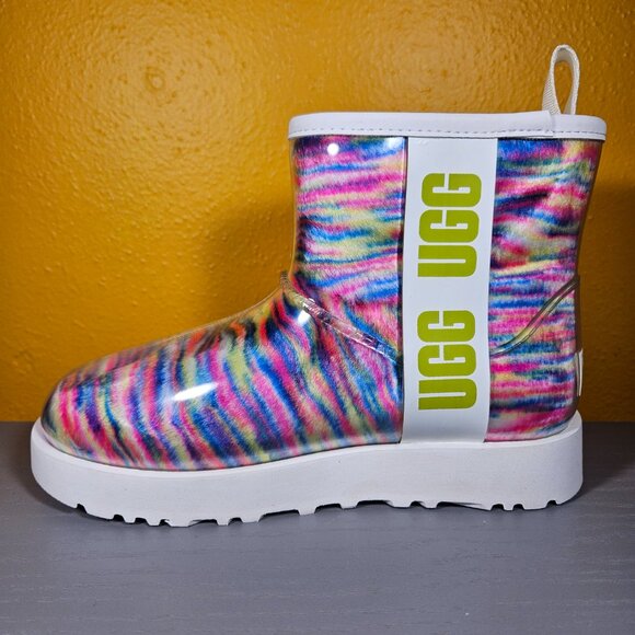 Ugg Classic Clear Mini Pixelate Waterproof Boots Women's Size 5 Multicolor - Picture 5 of 9